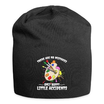 Gift design for Artists | No Mistakes | Happy - Jersey Beanie - black - Front