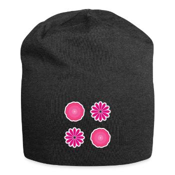 Bib Flower Pack Pink - Jersey Beanie - charcoal grey - Front