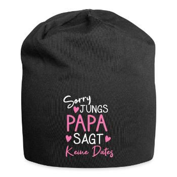 Sorry Jungs Papa Sagt Kein Dates Tochter Vater - Jersey-Beanie - Schwarz - Vorne