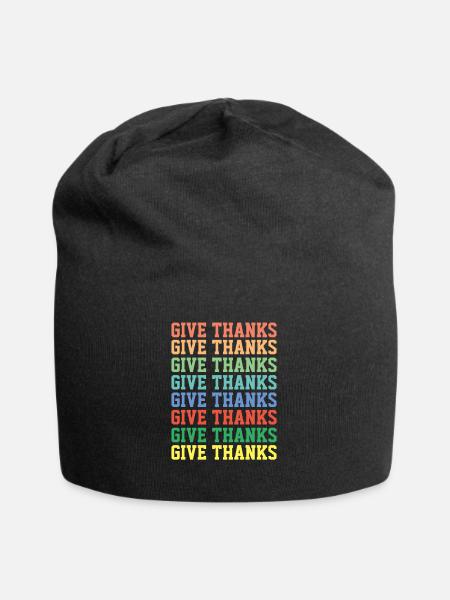Danke - christliche Zitate - Jersey-Beanie - Schwarz