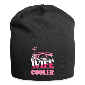Drummers Wife - Drummer Gift - Jersey Beanie - black - Front