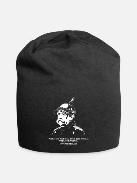 Wahrheit Deutsches Geschichtszitat Otto Von Bismarck - Jersey-Beanie - Schwarz