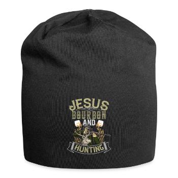 Jesus Bourbon und Jagddruck für Männer Papa - Jersey-Beanie - Schwarz - Vorne