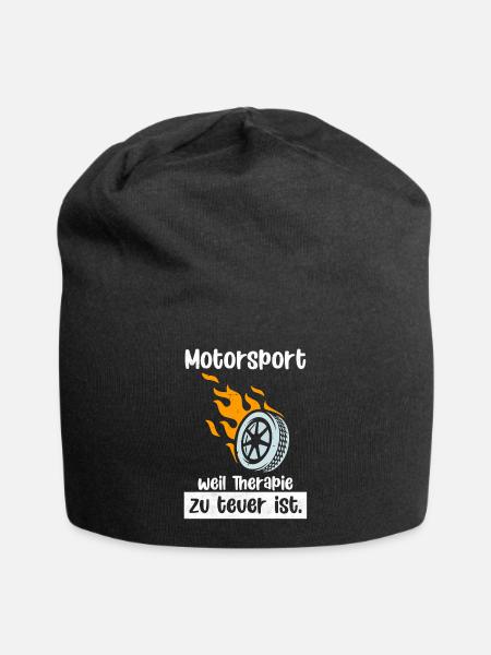 Motorsport - Jersey-Beanie - Schwarz