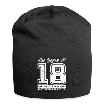 18ème cadeaux d'anniversaire - Bonnet en jersey - noir - Devant