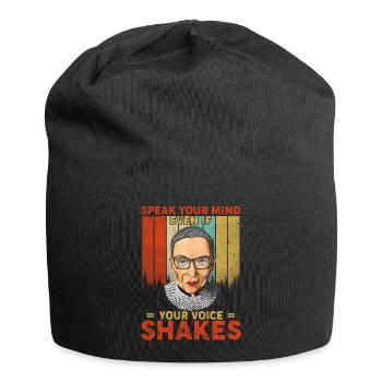 Notorious RBG Ruth Bader Ginsburg rétro vintage - Bonnet en jersey - noir - Devant