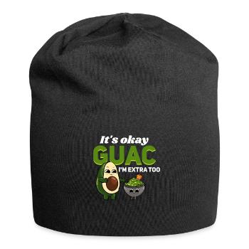 Guacamole Guac Avocado Dip Vegan - Jersey Beanie - black - Front