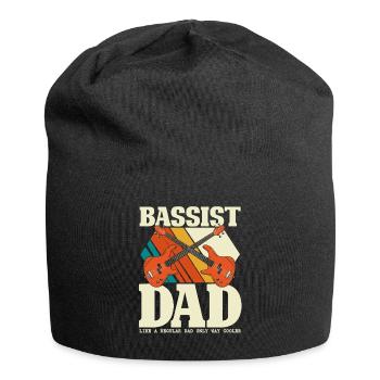 Bassist Dad - Bassgitarre Papa Vatertag - Jersey-Beanie - Schwarz - Vorne