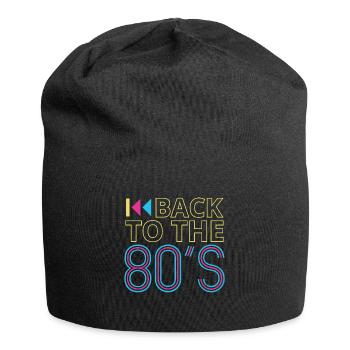 80er 80erJahre 80er Musik 80er Party 80er Mode - Jersey-Beanie - Schwarz - Vorne