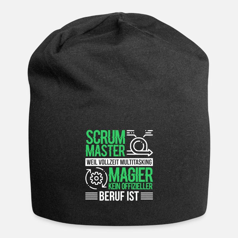 Docker Scrum Master Software Coding Geschenk - Jersey-Beanie - Schwarz
