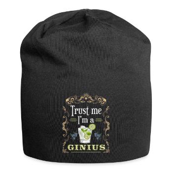 Funny Gin Lover Saying Trust Me I'm A Ginius - Jersey Beanie - black - Front