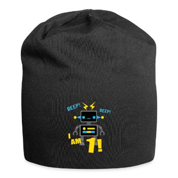 Robot 1 an anniversaire garçons cadeau - Bonnet en jersey - noir - Devant
