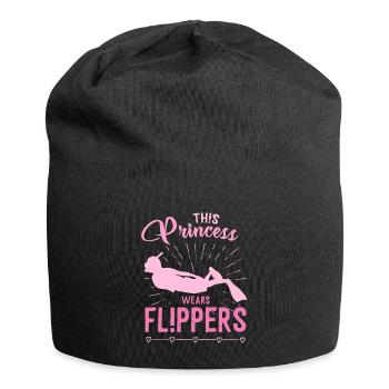 Cette princesse porte des palmes - plongeur - Bonnet en jersey - noir - Devant