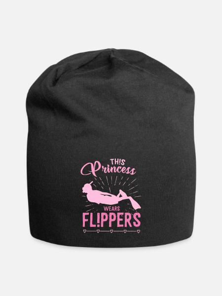 Cette princesse porte des palmes - plongeur - Bonnet en jersey - noir