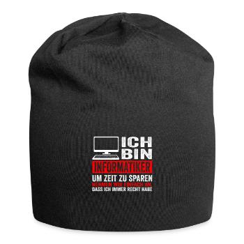 Informatiker IT Experte Informatik Informatik Lust - Jersey-Beanie - Schwarz - Vorne