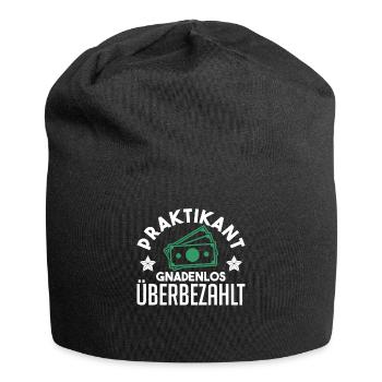 Praktika Ausbildung Praktikum Lehrling Geschenk - Jersey-Beanie - Schwarz - Vorne