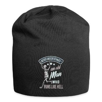 En cours d'exécution sport en cours d'exécution drôle disant coureur vieil homme - Bonnet en jersey - noir - Devant