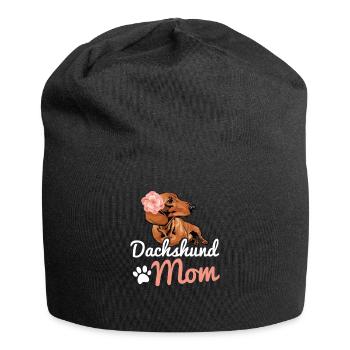 Dachshund Mom Hund Geschenkidee Dackel - Jersey-Beanie - Schwarz - Vorne