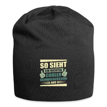 Cool Geschenk Schwiegersohn Geschenkidee - Jersey-Beanie - Schwarz - Vorne