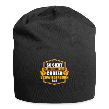 Cool Geschenk Geschenkidee Schwiegersohn - Jersey-Beanie - Schwarz - Vorne