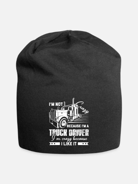 Truck Driver Crazy Truck Driver - Jersey Beanie - black
