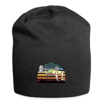 Bench press toning dumbbell gift - Jersey Beanie - black - Front
