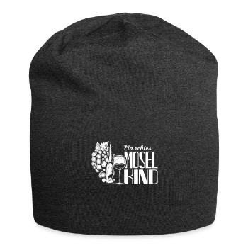 Mosel Wein Spruch Moselaner Geschenk - Jersey-Beanie - Anthrazit - Vorne