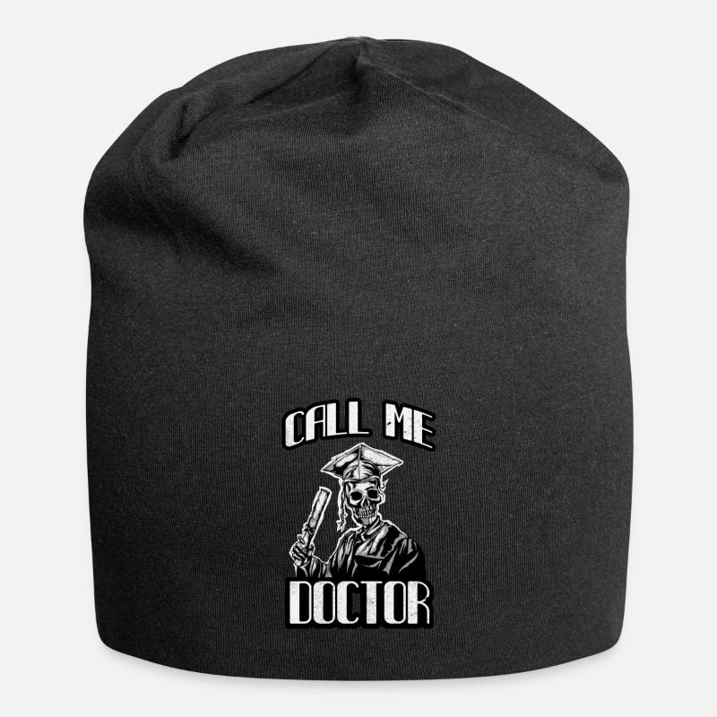 Promotion Geschenk Doktorhut lustiger Doktor - Jersey-Beanie - Schwarz