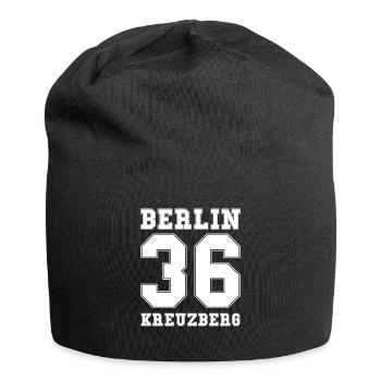 Cooles Berlin Kreuzberg City Stadt Geschenk - Jersey-Beanie - Schwarz - Vorne