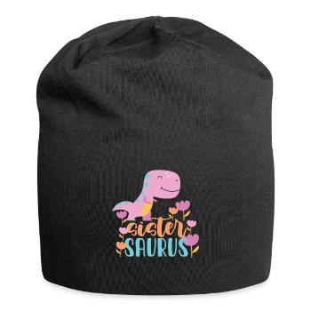 Sister Saurus gift for girls - Jersey Beanie - black - Front