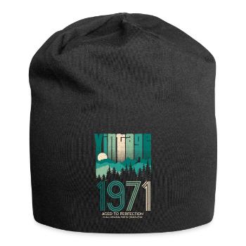 Vintage 1971 50th Birthday Fiftieth Gift - Jersey Beanie - black - Front