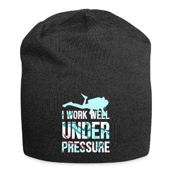 Je travaille bien sous pression - plongeurs - Bonnet en jersey - charbon - Devant