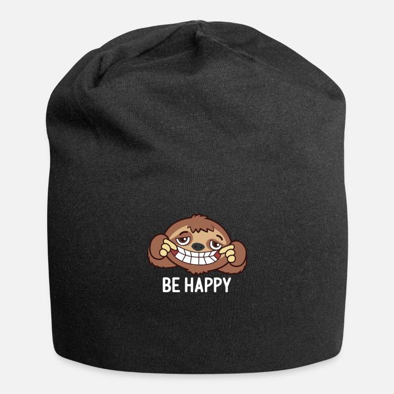 Faultier - Jersey-Beanie - Schwarz