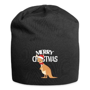 Australische Weihnachten Känguru - Jersey-Beanie - Schwarz - Vorne