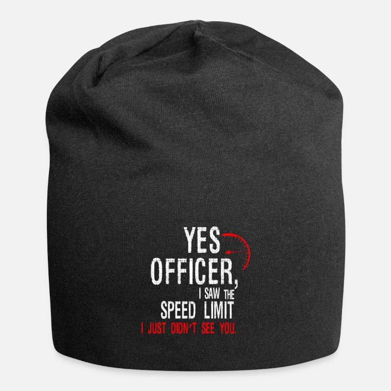 Chemise de gars de voiture - Bonnet en jersey - noir