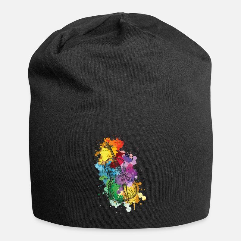 Cello Musiker Musik - Jersey-Beanie - Schwarz