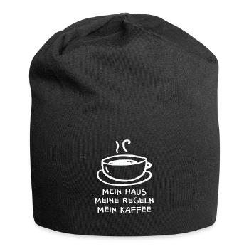 Mein Haus Meine Regeln Mein Kaffee - Jersey-Beanie - Schwarz - Vorne