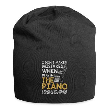 Piano - Jersey-Beanie - Schwarz - Vorne