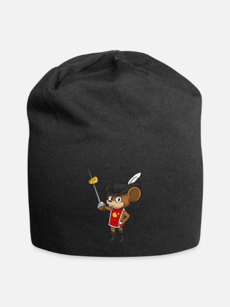 Mousquetaire souris avec épée - Bonnet en jersey - noir