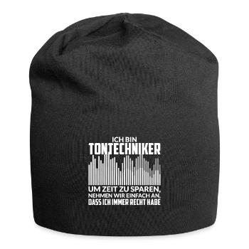 Tontechniker Veranstaltungstechnik Spruch - Jersey-Beanie - Schwarz - Vorne