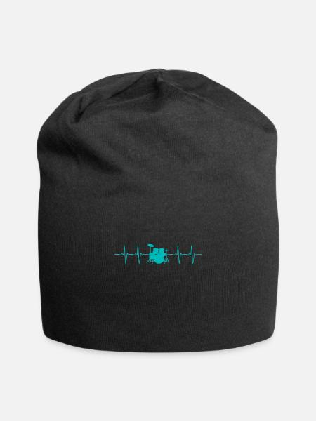 Schlagzeuger Schlagzeug Retro Sunset Drumset - Jersey-Beanie - Schwarz
