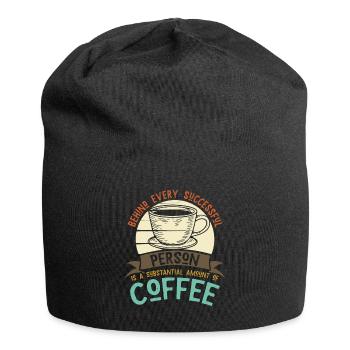 Kaffee Koffein Erfolg Kaffeetrinker - Jersey-Beanie - Schwarz - Vorne
