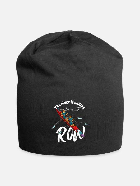 Rudern Lustig Paddel Ruder Ruderboot Ruderer - Jersey-Beanie - Schwarz