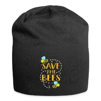 Bienen - Jersey-Beanie - Schwarz - Vorne