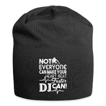 DJ accélère le rythme cardiaque - Bonnet en jersey - noir - Devant