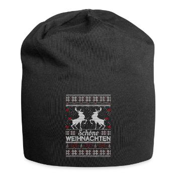 Ugly Schöne Weihnachten, Rentier. Geschenk Idee - Jersey-Beanie - Schwarz - Vorne