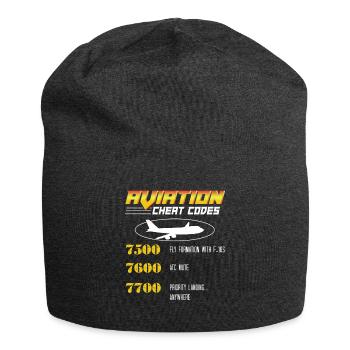 Cadeau de codes de triche d'aviation, cadeau d'aviation, - Bonnet en jersey - charbon - Devant