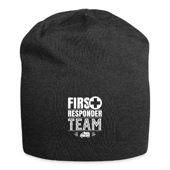 Ersthelfer Team Notfallhelfer Erstversorger Job - Jersey-Beanie - Anthrazit - Vorne