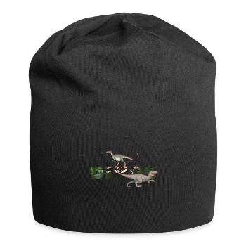 Dinosaure Dinos Tyrannosaurus Allosaurus - Bonnet en jersey - noir - Devant