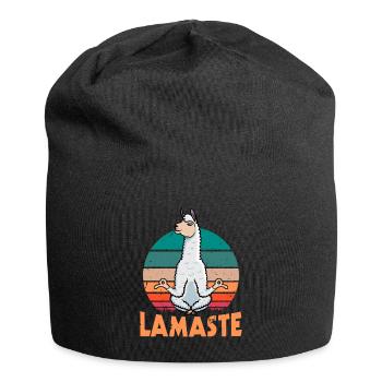 Lamaste Lama - yoga mat yoga Gift - Jersey-Beanie - Schwarz - Vorne